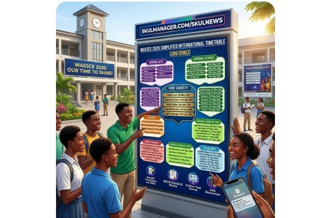 WASSCE 2026 Simplified International Timetable (Download)